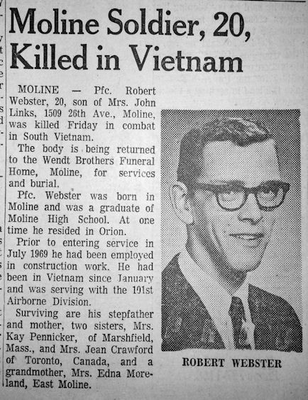 Robert Webster Announcement