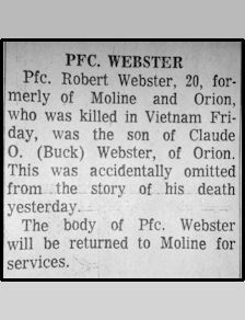 Robert Webster Announcement Correction